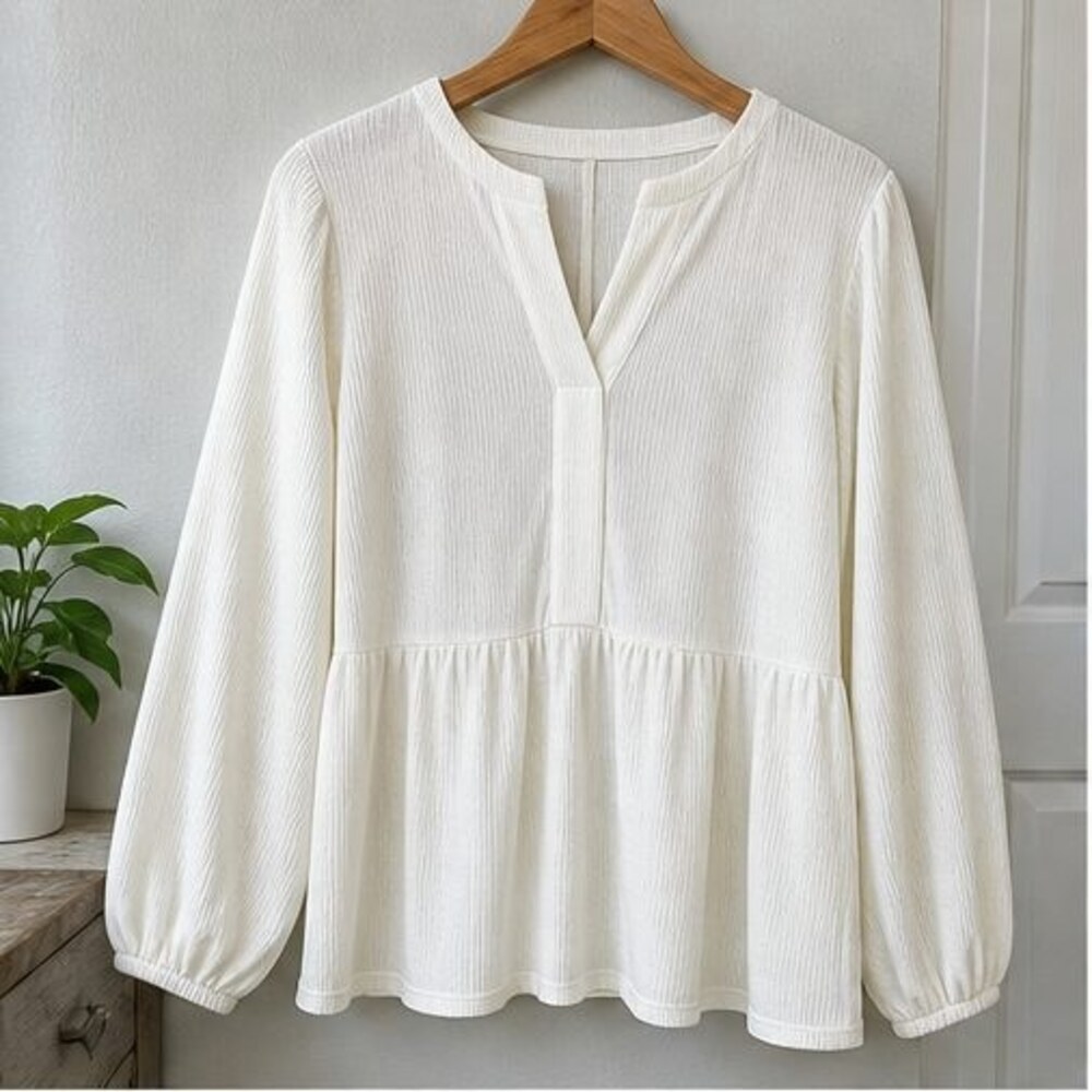Ivory Peplum Top